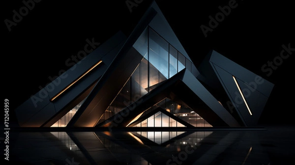 Obraz abstract concept architecture dark background