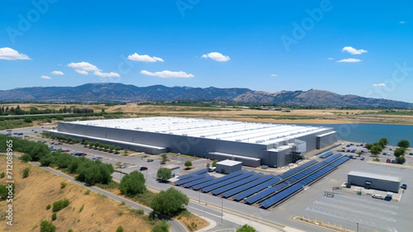 Obraz A large solar-powered data center in Silicon Valley