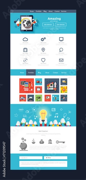 Fototapeta Website page template. Web design