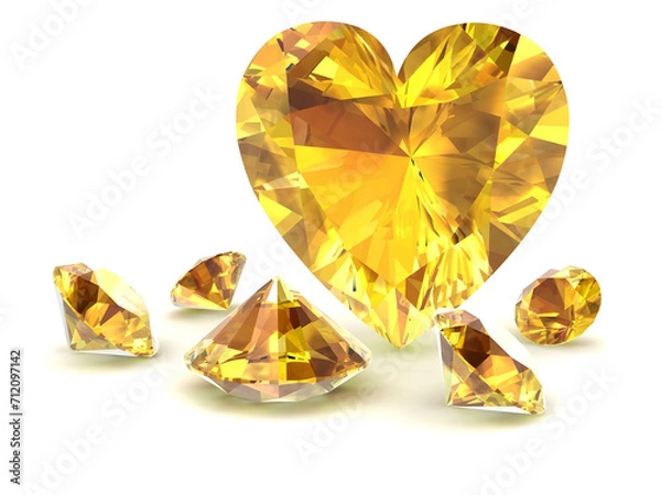 Fototapeta beautiful gem on white background (high resolution 3D image)