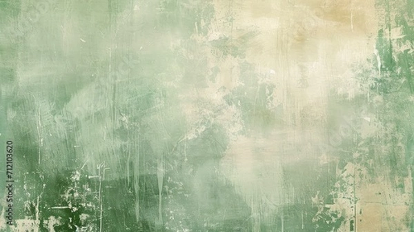 Fototapeta A Grunge Pale Sage Green Background, Elegantly Distressed for a Touch of Vintage Charm