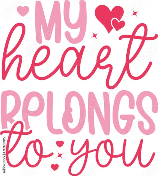 Obraz valentines svg design cut files