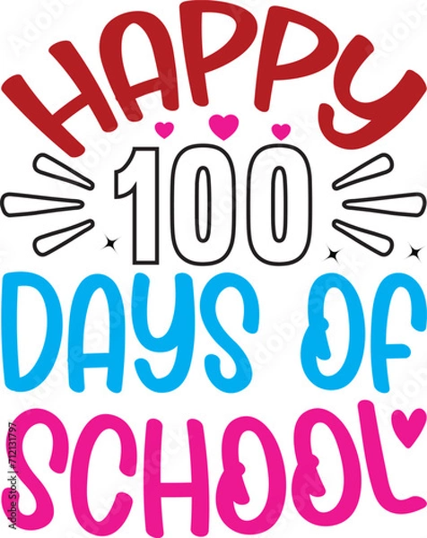 Obraz 100 day svg design cut files