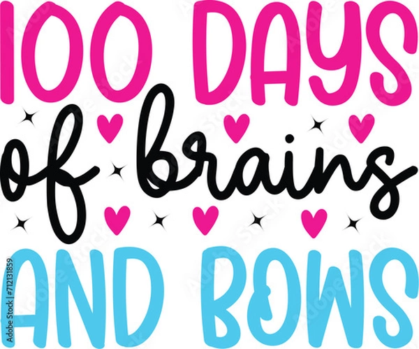 Obraz 100 day svg design cut files