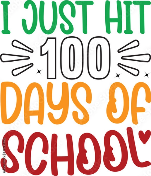 Obraz 100 day svg design cut files