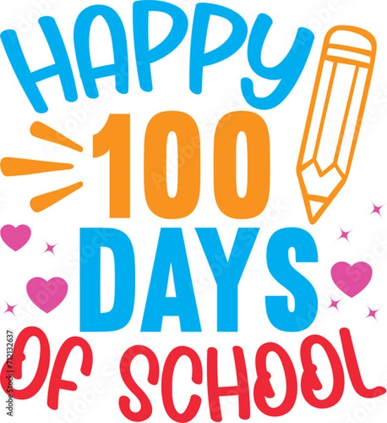 Obraz 100 day svg design cut files