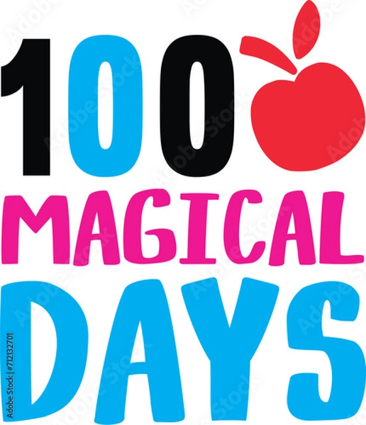 Obraz 100 day svg design cut files