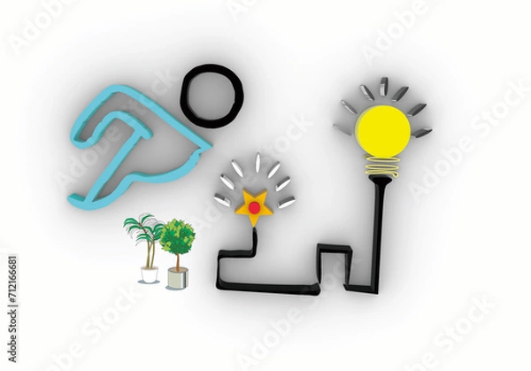 Fototapeta light bulb idea concept