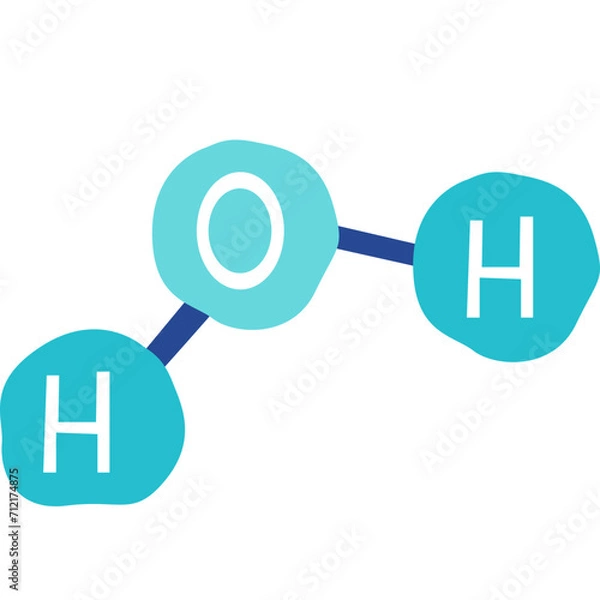 Obraz Illustration element water , hydrogen