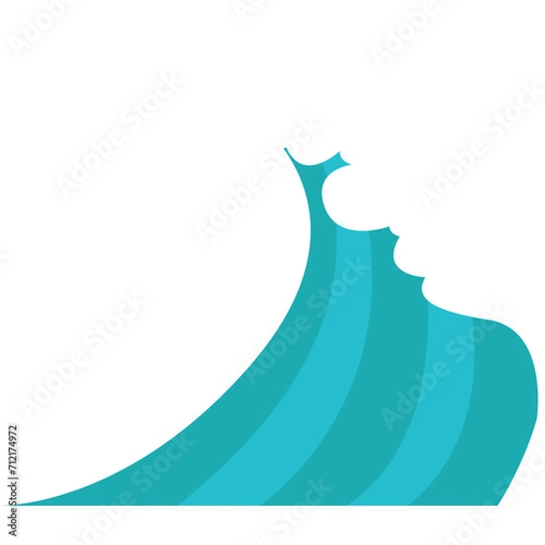 Fototapeta Wave Ocean Illustration
