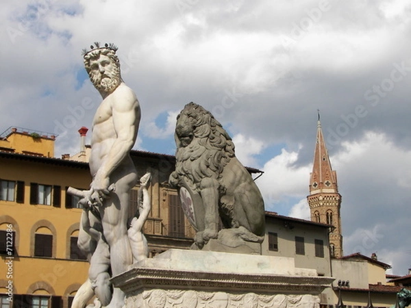 Obraz Il Marzocco e Nettuno