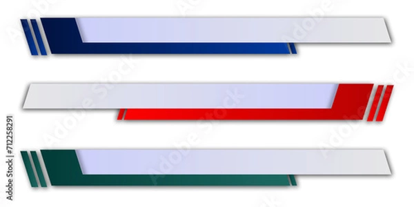 Fototapeta News lower third vector design.Set banner and lower third for news and live. bottom third for broadcast and online media	