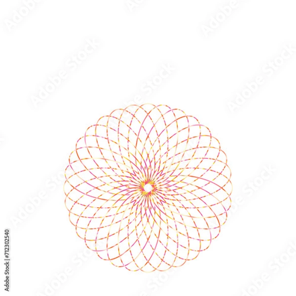 Fototapeta An abstract cut out transparent iridescent oval gradient star shape futuristic pattern design element.