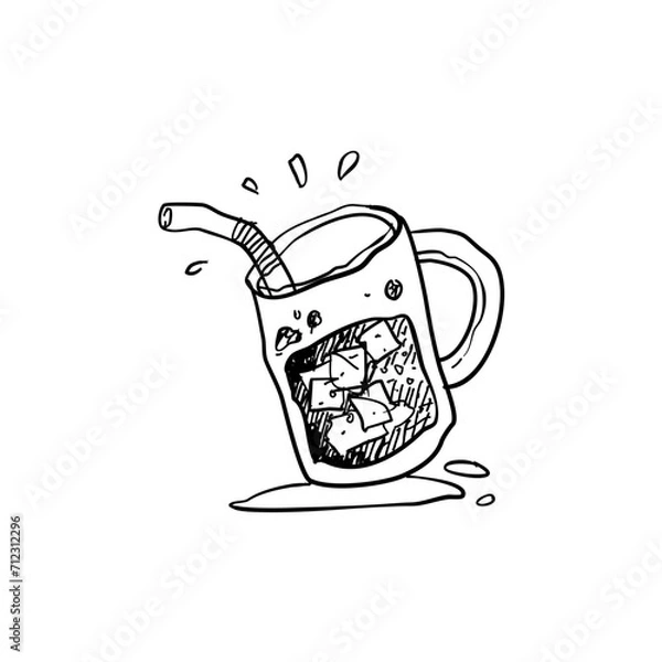 Obraz Doodle ice tea