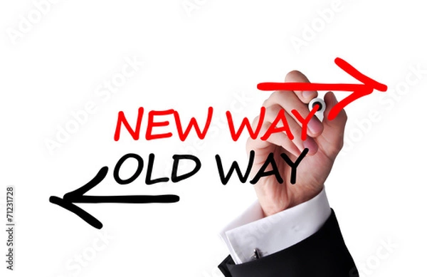 Fototapeta Old way new way concept