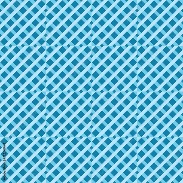 Fototapeta Web Retro bright beautiful simple shapes blue squares pattern illustration background design.