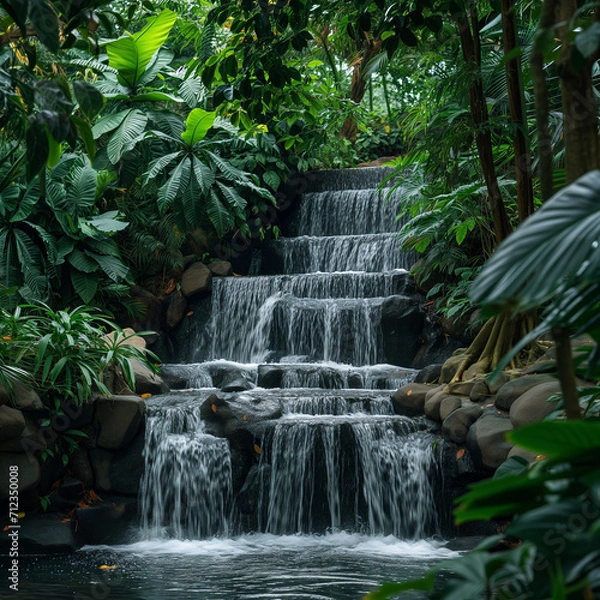Obraz waterfall in the forest