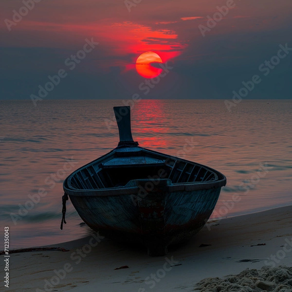 Fototapeta sunset on the beach