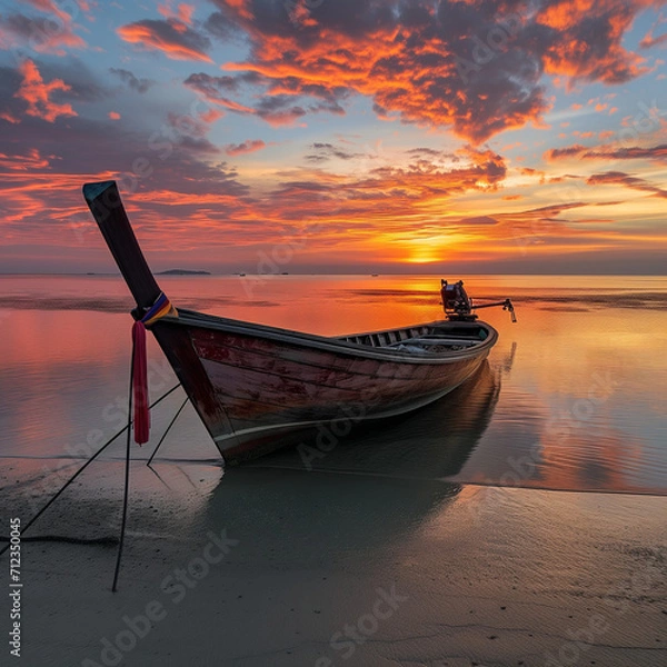 Fototapeta sunset on the beach