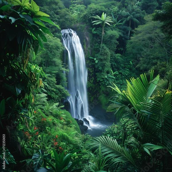 Obraz waterfall in the forest