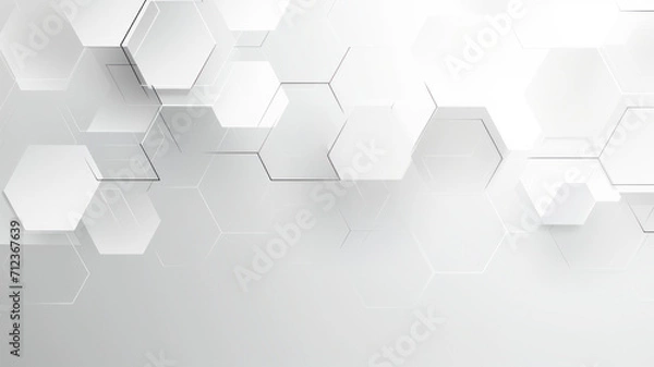 Fototapeta Abstract hexagon background. Technology polygonal design. Digital futuristic minimalism