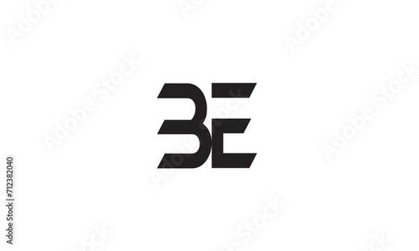 Fototapeta BE, EB, E, B Abstract Letters Logo Monogram