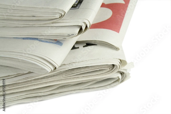 Fototapeta stos gazet codziennych