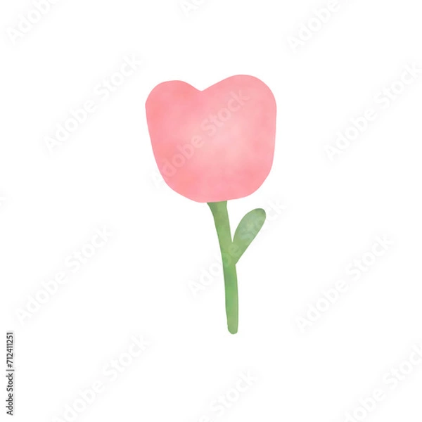 Obraz pink rose with heart