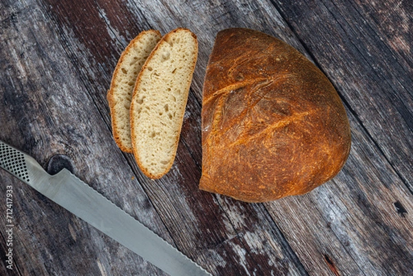 Fototapeta Sourdough bread from above