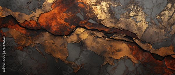 Fototapeta Abstract textures background with metallic-like effect, rusty background.