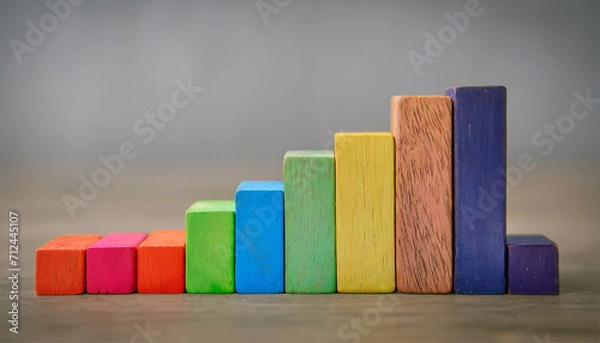 Obraz blocks on a wooden background