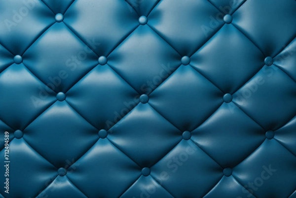 Fototapeta Blue leather capitone background texture 