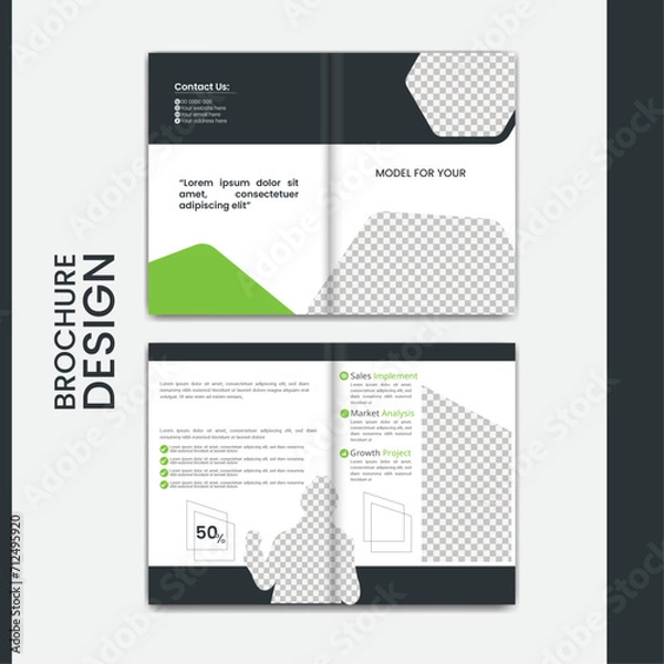 Fototapeta vector Bifold Brochure template Design