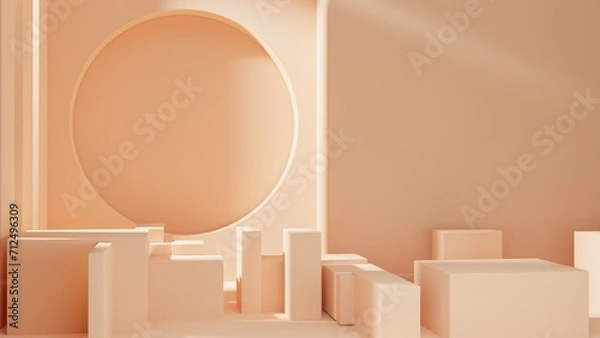 Obraz 3d peach fuzz background room