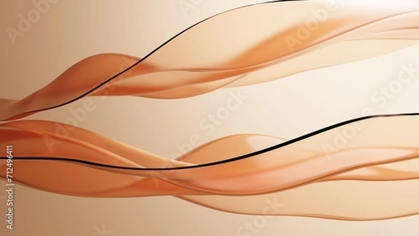 Obraz Abstract 3d fluid peach fuzz background wallpaper