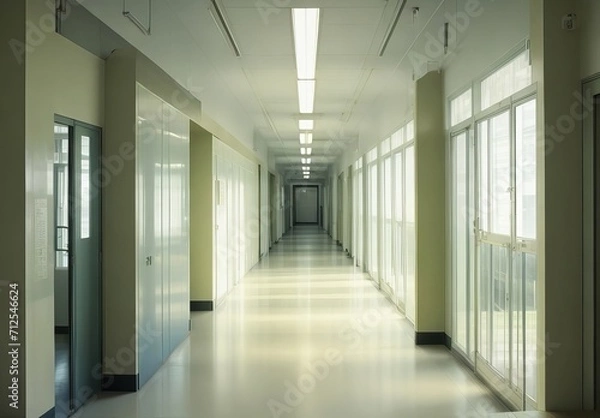 Obraz corridor in school building

