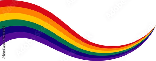 Fototapeta The colors of the LGBT community. Color waves. Rainbow colorful wavy flag banner background design. Happy LGBT pride month theme vector template.