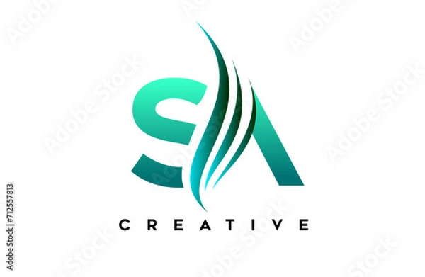 Fototapeta SA sa alphabet letter logo design idea concept for business or personal brand identity icon Vector