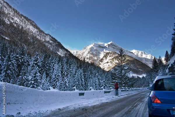 Obraz strada innevata