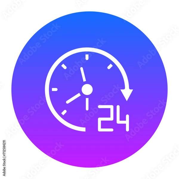 Obraz 24 Hours Icon