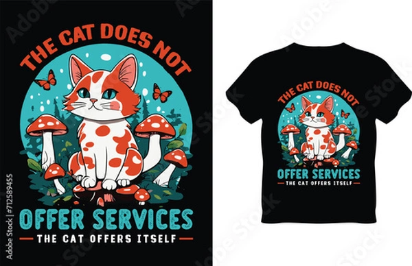 Fototapeta Vector i do what i want funny cat tshirt design for pet lovers