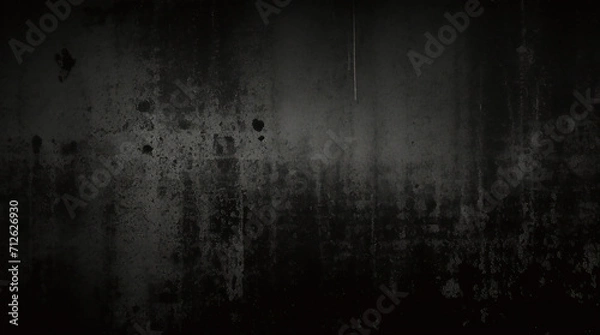 Fototapeta 黒い幾何学的な抽象的な背景は、斜線の装飾を持つ暗い空間にレイヤーを重ねます。バナー、チラシ、カード、パンフレットの表紙、ランディング ページ用のモダンなグラフィック デザイン要素のストライプ スタイル