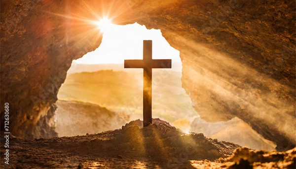 Obraz cross in the mountains