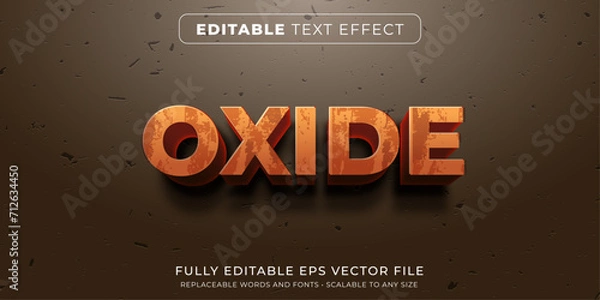 Obraz Editable text effect in rusting metal style