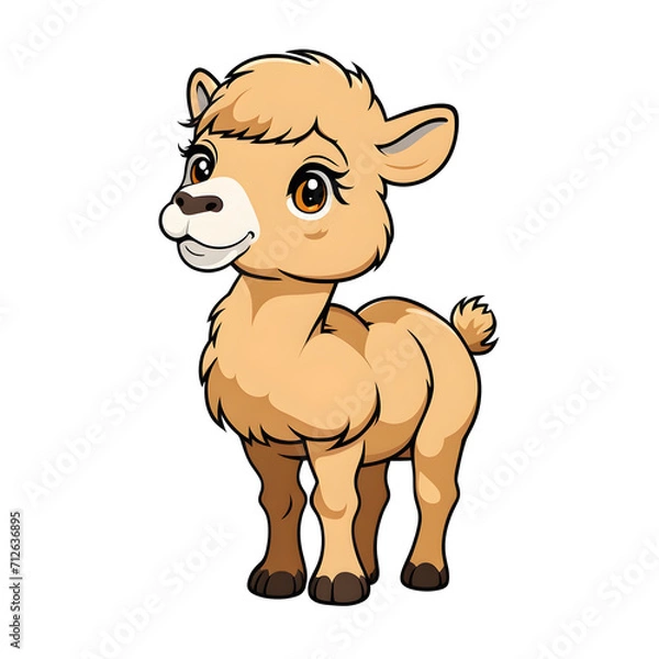 Obraz A Cute Little Camel Illustration with Transparent Background