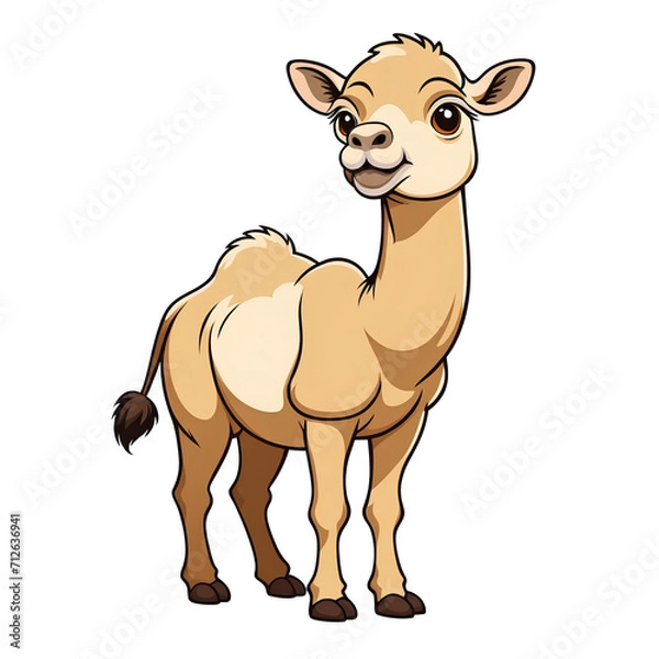 Obraz A Cute Camel Illustration with Transparent Background