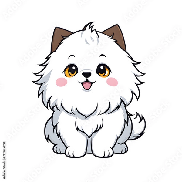 Obraz A Cute Dog Illustration with Transparent Background