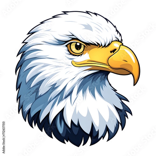 Obraz Eagle Head Illustration with Transparent Background