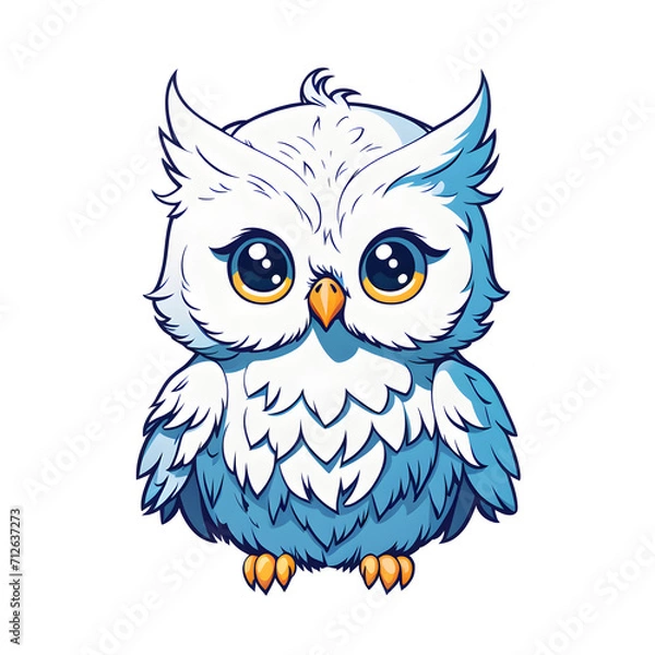 Obraz A Cute Owl Illustration with Transparent Background