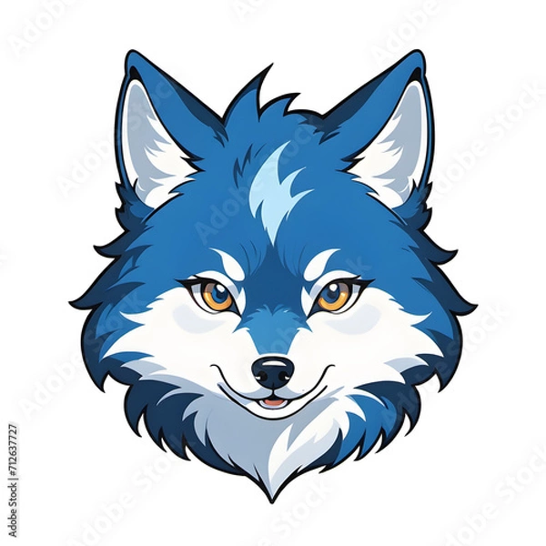 Obraz Wolf Head Illustration with Transparent Background